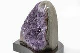 Tall Amethyst Cluster With Wood Base - Uruguay #199741-1